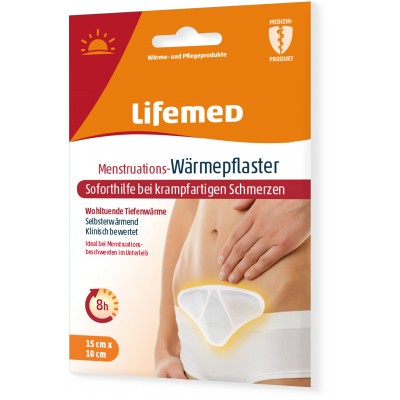 Lifemed Menstruations Wärmeplaster – Θερμαντικό Έμπλαστρο για Πόνους Περιόδου με Φυσική Θερμοθεραπεία