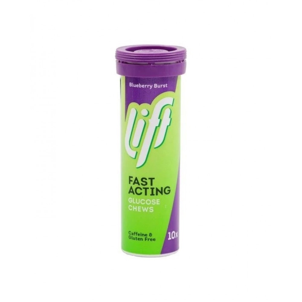 Lift Fast Acting Blueberry Burst – Ταμπλέτες Γλυκόζης Άμεσης Ενέργειας με Γεύση Μύρτιλο, 10 Tabs Συμπληρώματα διατροφής