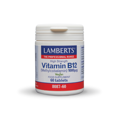 Lamberts Vitamin B12 1000μg – Συμπλήρωμα Υψηλής Ισχύος για Ενέργεια & Νευρικό Σύστημα (60 Δισκία)