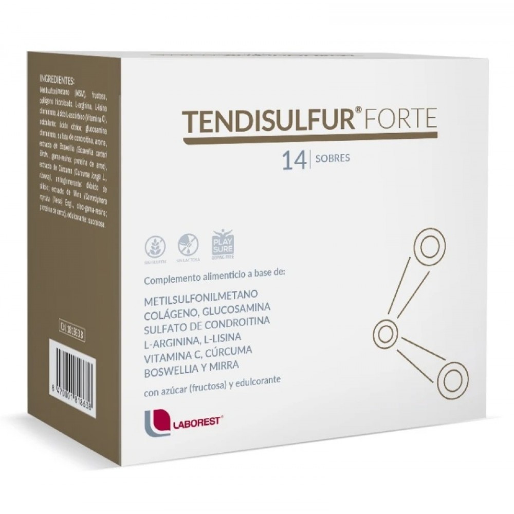Tendisulfur Forte 14 Φακελίσκοι – Υποστηρίζει Φυσιολογικό Σχηματισμό Κολλαγόνου & Υγεία Τενόντων Συμπληρώματα διατροφής