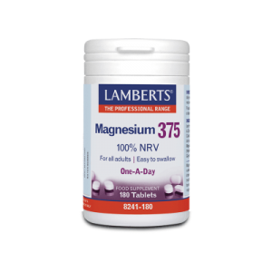 Lamberts Magnesium 375mg – Μαγνήσιο για Μυϊκή Λειτουργία, Ενέργεια & Νευρικό Σύστημα | 190 Ταμπλέτες Συμπληρώματα διατροφής