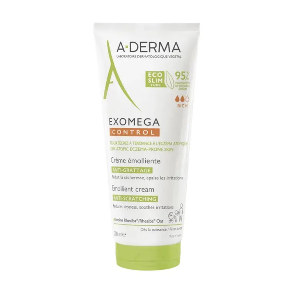 A-Derma Exomega Control Emollient Cream 200ml – Καθημερινή Φροντίδα για Ξηρό & Ατοπικό Δέρμα Εγκυμοσύνη - Λοχεία