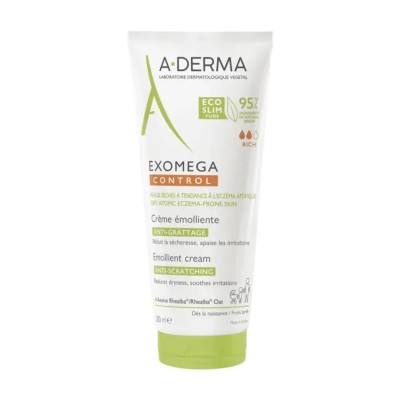 A-Derma Exomega Control Emollient Cream 200ml – Καθημερινή Φροντίδα για Ξηρό & Ατοπικό Δέρμα