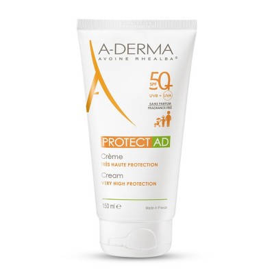 A-Derma PROTECT AD Αντηλιακή Κρέμα SPF50+ 150ml – Εξειδικευμένη Προστασία για Ατοπικό & Ευαίσθητο Δέρμα