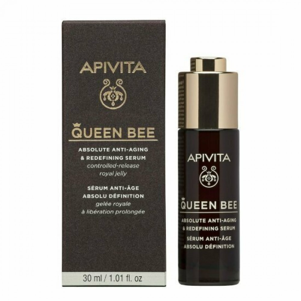 Apivita Queen Bee Ορός Απόλυτης Αντιγήρανσης – Serum με Βασιλικό Πολτό Ελεγχόμενης Αποδέσμευσης 30ml Καλλυντικά