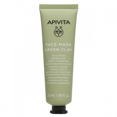 Apivita Μάσκα Προσώπου για Βαθύ Καθαρισμό με Πράσινη Άργιλο – 50ml