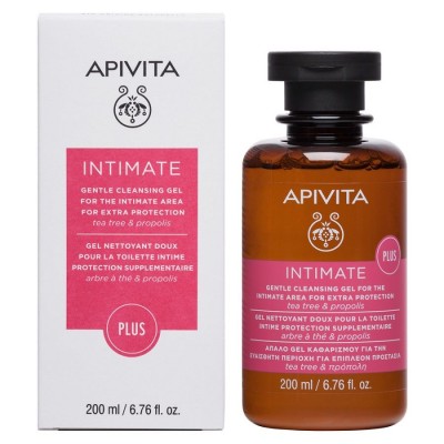 Apivita Intimate Plus – Gel Καθαρισμού για Επιπλέον Φυσική Προστασία της Ευαίσθητης Περιοχής | 200ml