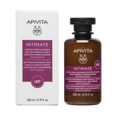 Apivita Intimate Lady – Υγρό Καθαρισμού για Ξηρότητα και Ευαισθησία στην Ευαίσθητη Περιοχή με Αλόη & Πρόπολη | 200ml
