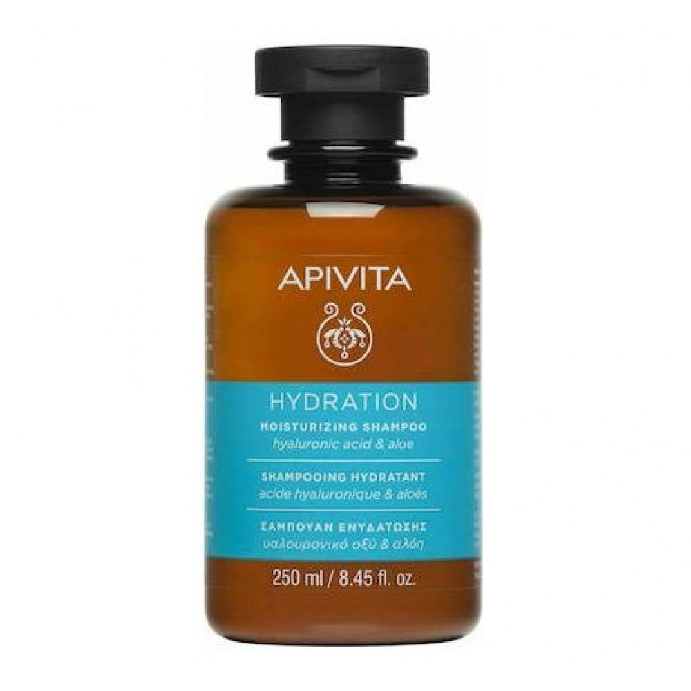 Apivita Hydration Shampoo με Υαλουρονικό Οξύ & Αλόη – Ενυδάτωση & Λάμψη για Όλους τους Τύπους Μαλλιών | 250ml Φροντίδα μαλλιών