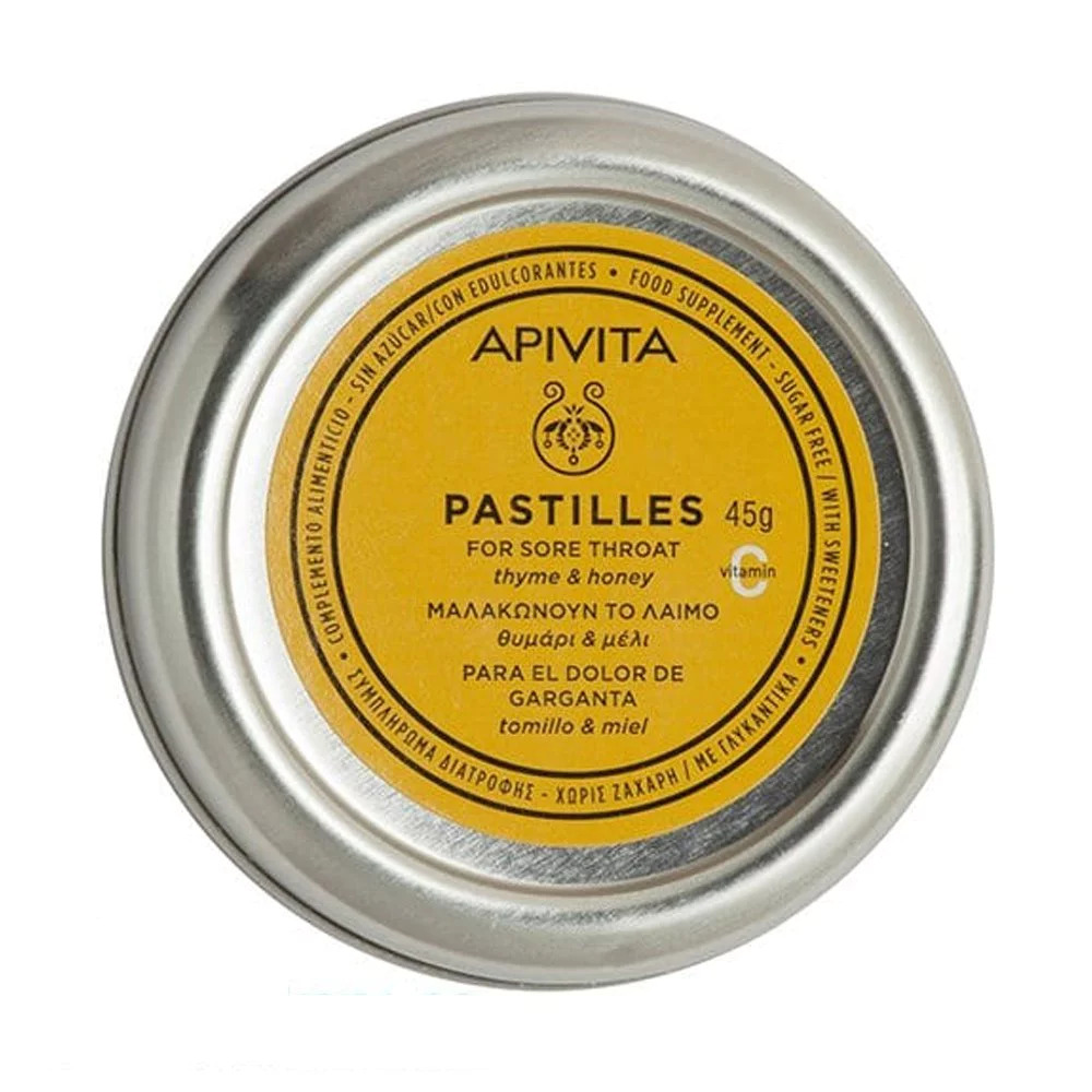 Apivita Pastilles Θυμάρι & Μέλι – Φυσική Ανακούφιση για Πονόλαιμο 45gr Κρυολόγημα
