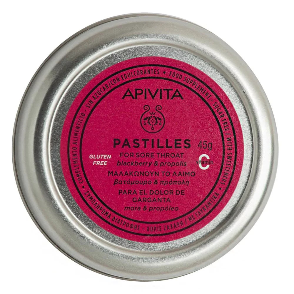 Apivita Pastilles με Πρόπολη & Βατόμουρο – Φυσική Ανακούφιση Λαιμού Κρυολόγημα