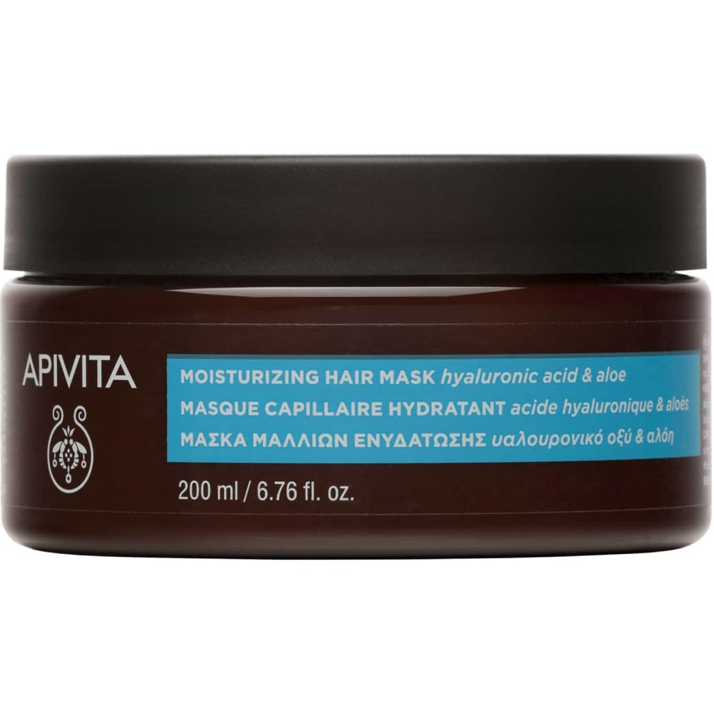 Apivita Moisturizing Hair Mask – Ενυδατική Μάσκα Μαλλιών με Υαλουρονικό Οξύ & Αλόη 200ml Φροντίδα μαλλιών