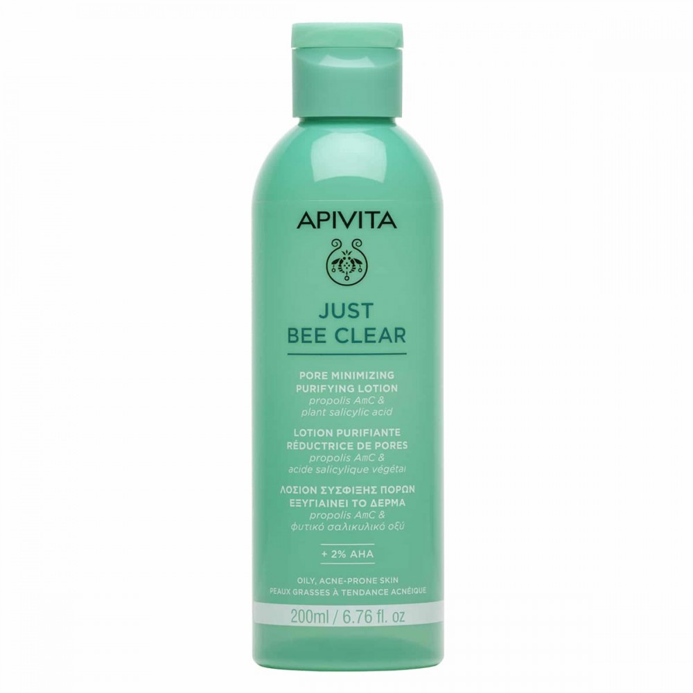 Apivita Just Bee Clear Purifying Lotion – Λοσιόν για Ματ Όψη & Σύσφιξη Πόρων | 200ml Καλλυντικά