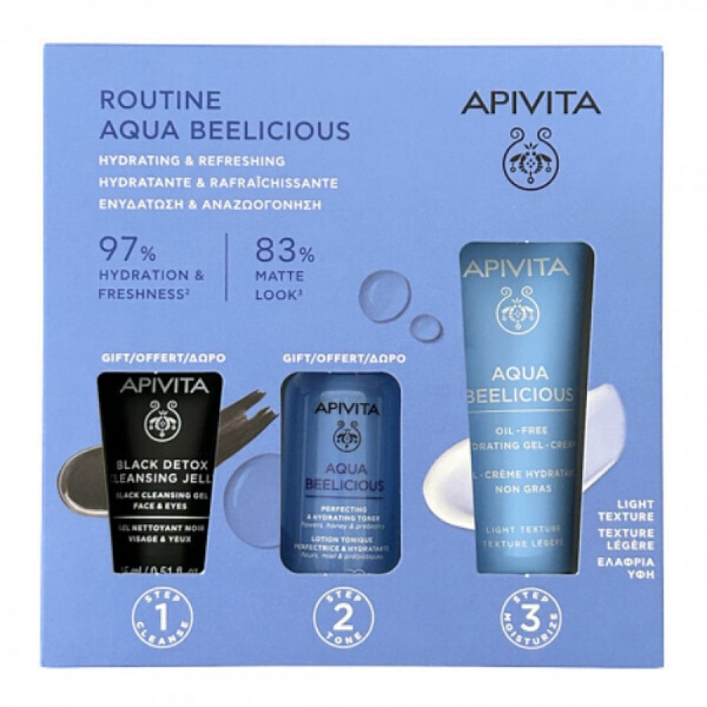 Apivita Promo Pack Aqua Beelicious Light Texture – Δώρο Black Detox Jelly 15ml & Hydrating Toner 50ml Προτάσεις Δώρων