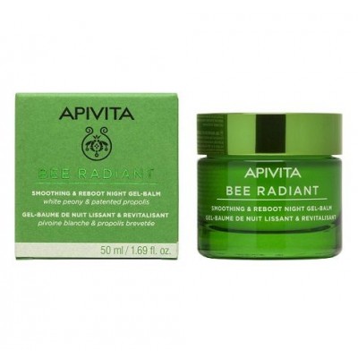 Apivita Bee Radiant Smoothing & Reboot Night Gel-Balm Κρέμα Προσώπου Νυκτός για Ξεκούραστη & Λαμπερή Επιδερμίδα, 50ml