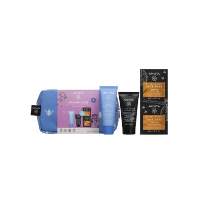 Apivita Aqua Beelicious Set – Πλούσια Κρέμα Ενυδάτωσης με ΔΩΡΟ Gel Καθαρισμού & Μάσκα Μελιού