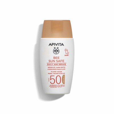 Apivita Bee Sun Safe Daily Age Repair SPF50: Αντηλιακή Κρέμα Προσώπου με Χρώμα & Αντιγηραντική Δράση 50ml