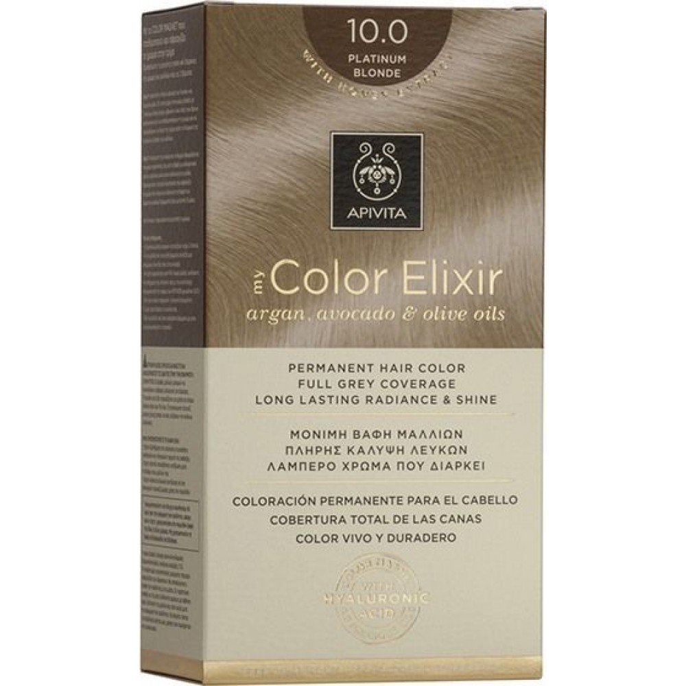 Apivita My Color Elixir 10.0 Κατάξανθο – Μόνιμη Βαφή Μαλλιών με Έλαια Ελιάς, Argan & Αβοκάντο Χωρίς Αμμωνία Φροντίδα μαλλιών