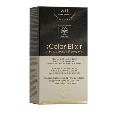 Apivita My Color Elixir 3.0 Καστανό Σκούρο – Μόνιμη Βαφή Μαλλιών Χωρίς Αμμωνία με Φυσικά Έλαια