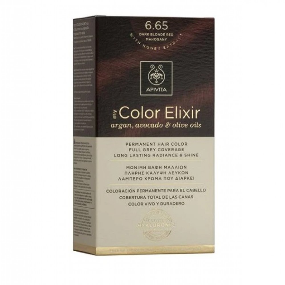 Apivita My Color Elixir 6.65 Έντονο Κόκκινο – Μόνιμη Βαφή Μαλλιών Χωρίς Αμμωνία με Φυσικά Έλαια Φροντίδα μαλλιών