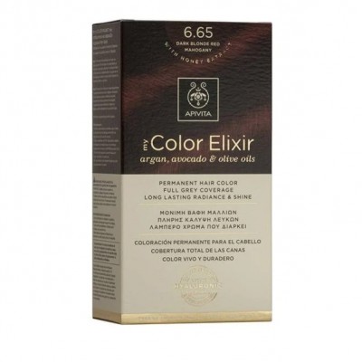 Apivita My Color Elixir 6.65 Έντονο Κόκκινο – Μόνιμη Βαφή Μαλλιών Χωρίς Αμμωνία με Φυσικά Έλαια