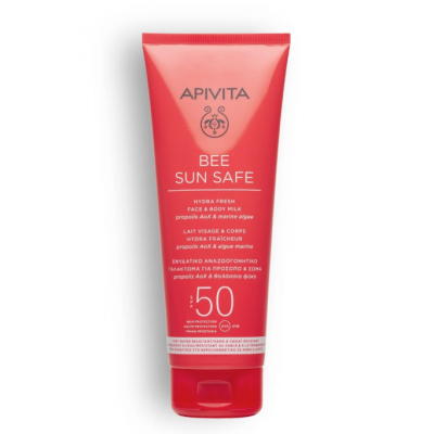 Apivita Ενυδατικό Αναζωογονητικό Γαλάκτωμα SPF50 200ml - Αντηλιακή Προστασία για Πρόσωπο & Σώμα