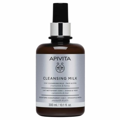 Apivita Cleansing Milk 3 σε 1 300ml – Γαλάκτωμα Καθαρισμού Προσώπου & Ματιών με Χαμομήλι & Μέλι