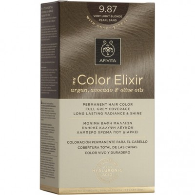 Apivita My Color Elixir 9.87 Ξανθό Πολύ Ανοιχτό Περλέ Μπεζ – Μόνιμη Βαφή Μαλλιών Χωρίς Αμμωνία με Φυσικό, Πολυτελές Αποτέλεσμα