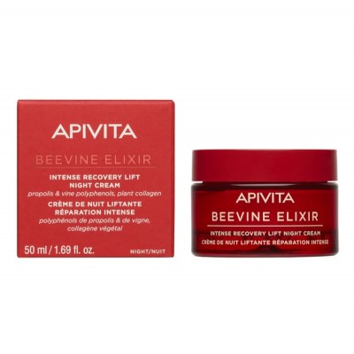 Apivita Beevine Elixir Night Cream 50ml – Κρέμα Νύχτας Επανόρθωσης & Σύσφιξης με Πολυφαινόλες Κόκκινης Άμπελου