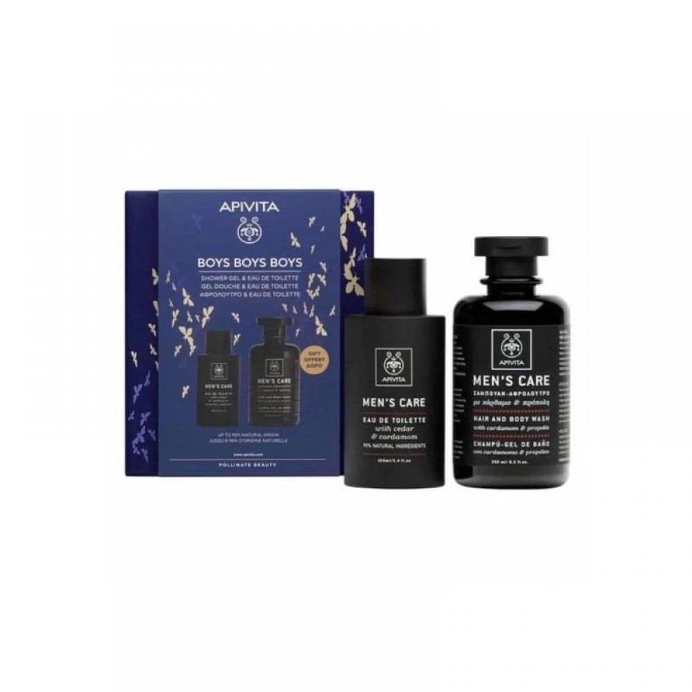 Apivita Set Boys Boys Boys Eau De Toilette 100ml + Δώρο Σαμπουάν & Αφρόλουτρο Men's Care 250ml Καλλυντικά