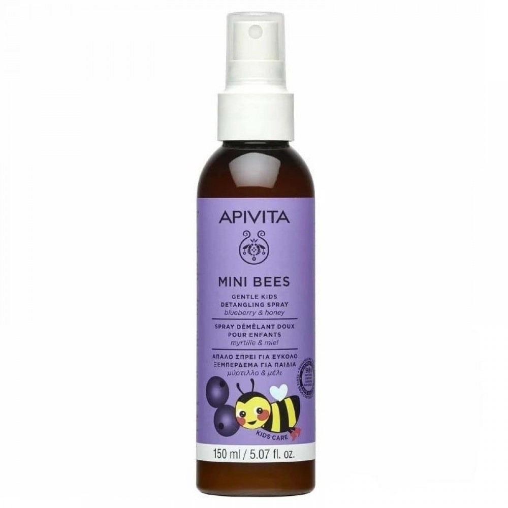 Apivita Mini Bees Detangling Spray – Παιδικό Σπρέι Ξεμπερδέματος με Μύρτιλλο & Μέλι | 150ml Μαμά & παιδί