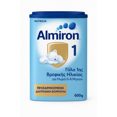 Nutricia Almiron 1 – Γάλα 1ης Βρεφικής Ηλικίας για Μωρά 0-6 Μηνών (600gr)