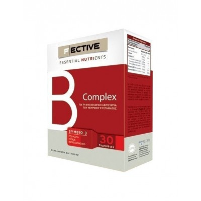 Fective B Complex – Ισορροπημένο Σύμπλεγμα Βιταμινών Β για Ενέργεια, Νευρικό Σύστημα & Ψυχολογία (30 Ταμπλέτες)