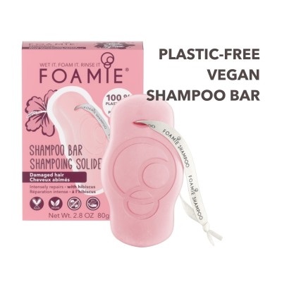 FOAMIE Σαμπουάν σε μορφή μπάρας- Hibiskiss, για ταλαιπωρημένα μαλλιά.