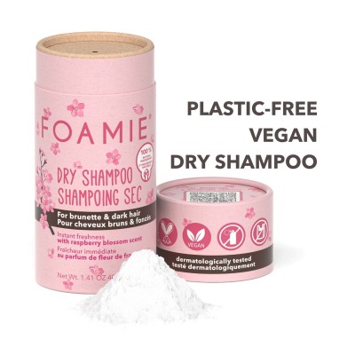 FOAMIE Ξηρό σαμπουάν σε μορφή πούδρας - Berry Brunette, για  σκουρόχρωμα μαλλιά.