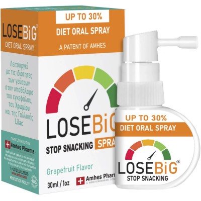 Losebig Stop Snacking Diet Oral Spray 30ml – Σπρέι Ελέγχου Όρεξης με Γεύση Γκρέιπφρουτ