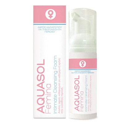 Aquasol Femina Intimate Cleansing Foam – Απαλός Αφρός Καθαρισμού για Αναζωογόνηση & Κολπική Υγεία | 40ml