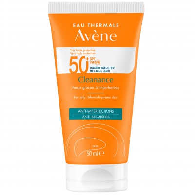 Avene Cleanance Solaire SPF 50+ 50ml - Αντηλιακή Κρέμα για Λιπαρή & Ακνεϊκή Επιδερμίδα