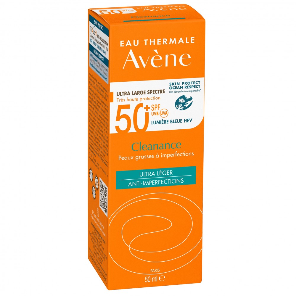 Avene Cleanance Solaire SPF 50+ 50ml - Αντηλιακή Κρέμα για Λιπαρή & Ακνεϊκή Επιδερμίδα Καλλυντικά