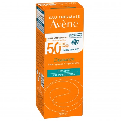 Avene Cleanance Solaire SPF 50+ 50ml - Αντηλιακή Κρέμα για Λιπαρή & Ακνεϊκή Επιδερμίδα