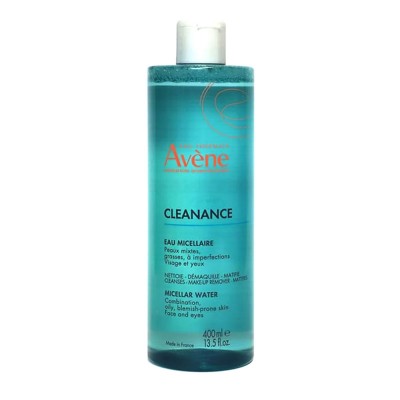 Avène Cleanance Micellar Water 400ml – Εξυγιαντικό Νερό Καθαρισμού & Ντεμακιγιάζ για Λιπαρή & Μικτή Επιδερμίδα