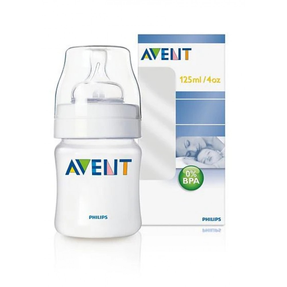 Avent Πλαστικό Μπιμπερό Κλασσικό Χωρίς Bpa 0M+ 125ml Βρεφανάπτυξη