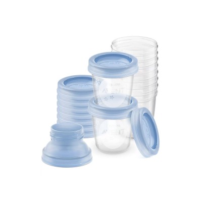 Avent Δοχεία Μητρικού Γάλακτος – Σετ 10x180ml με Καπάκι
