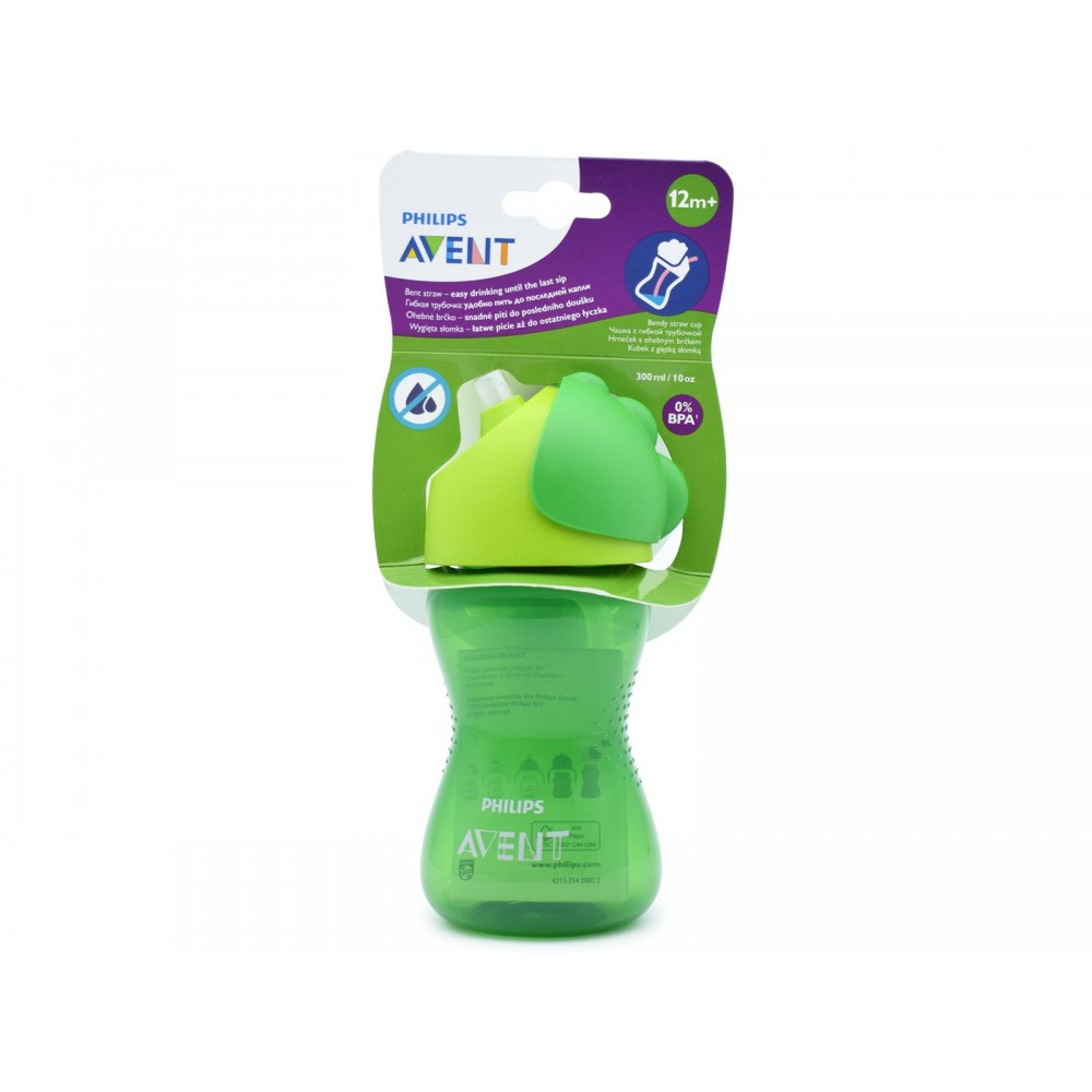 Avent Παγουρίνο Καλαμάκι 12m+ Πράσινο 300ml – Χωρίς Διαρροές & BPA