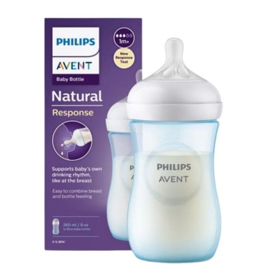 Philips Avent Natural Response Πλαστικό Μπιμπερό Μπλε 1m+ 260ml