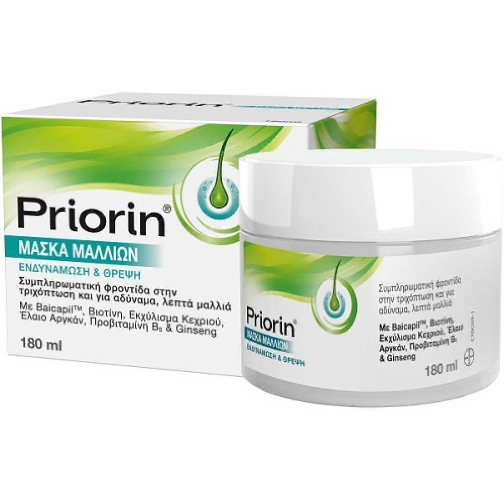 Priorin Μάσκα Μαλλιών 180ml – Θρέψη & Ενδυνάμωση από τη Ρίζα Φροντίδα μαλλιών