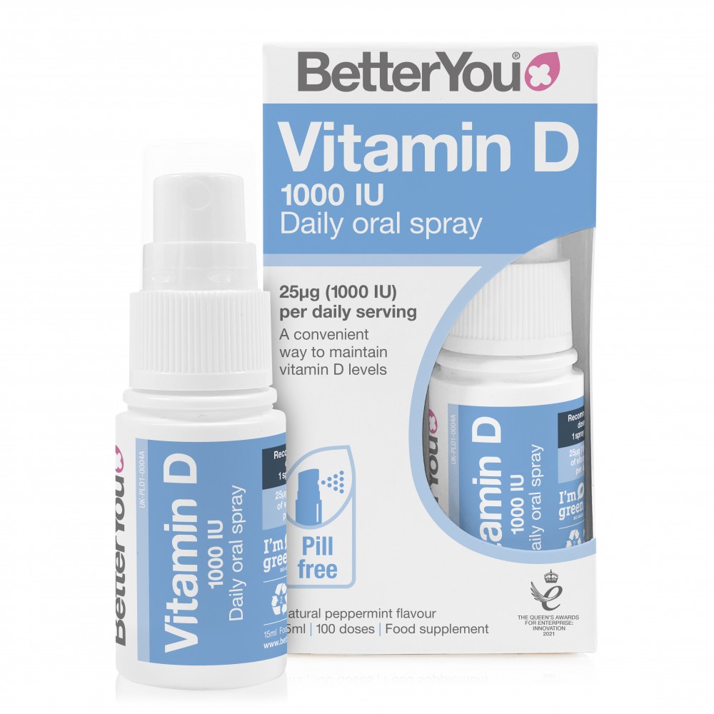 BetterYou DLux 1000 Oral Spray – Βιταμίνη D3 σε Σπρέι για Άμεση Απορρόφηση, 15ml Συμπληρώματα διατροφής