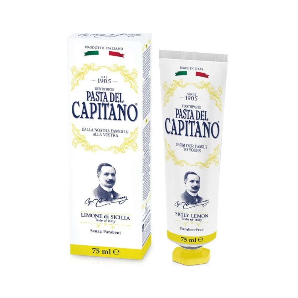 Pasta Del Capitano Sicily Lemon Οδοντόκρεμα με Γεύση Λεμόνι – 75ml Στοματική φροντίδα