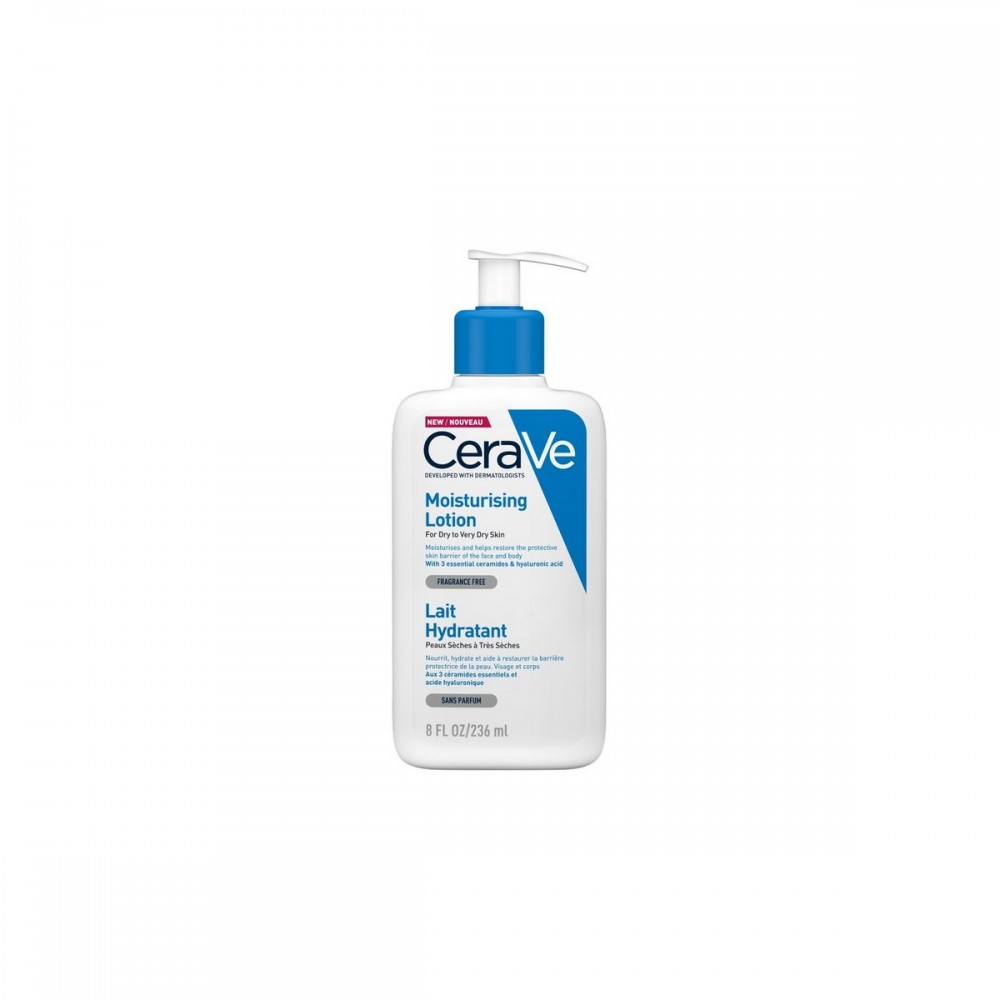 CeraVe Moisturising Lotion – Ενυδατικό Γαλάκτωμα για Πρόσωπο & Σώμα με Κεραμίδια & Υαλουρονικό Οξύ (236ml) Καλλυντικά