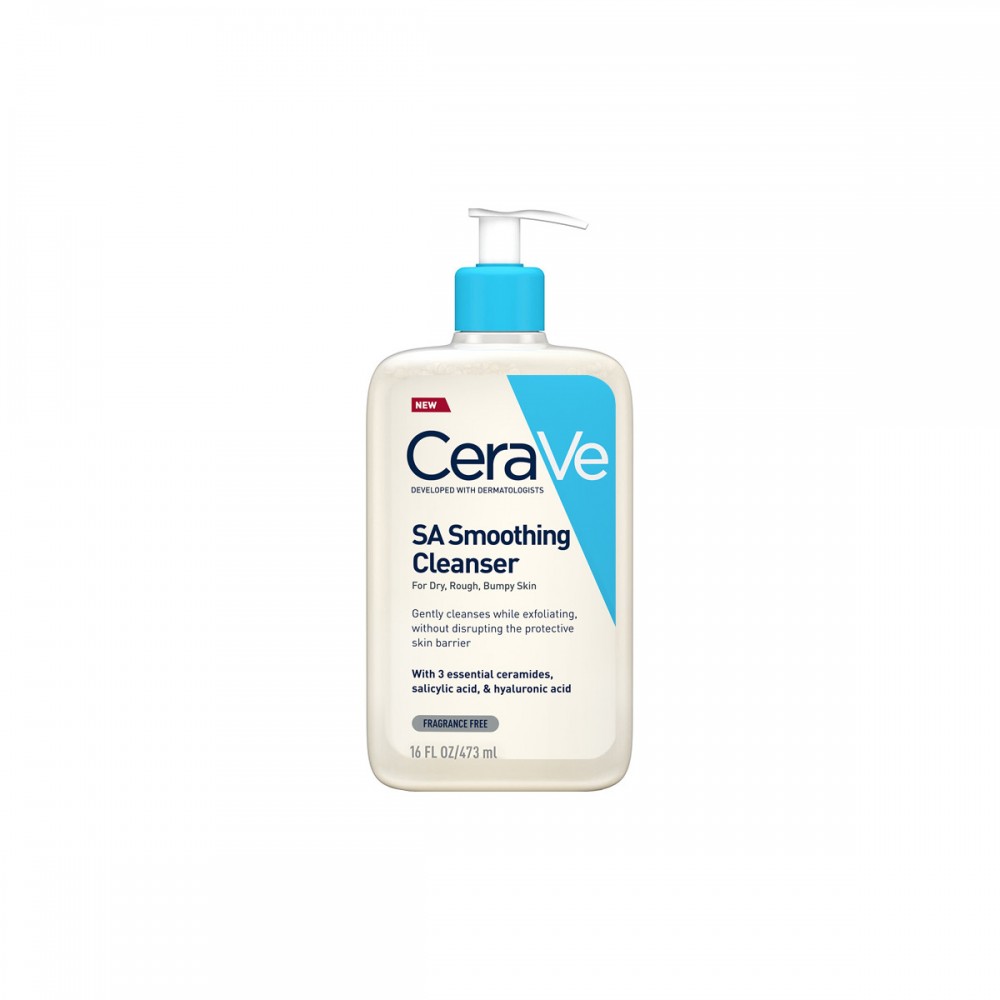 CeraVe SA Smoothing Cleanser – Απολεπιστικό Gel Καθαρισμού για Πρόσωπο & Σώμα με Σαλικυλικό Οξύ (473ml) Καλλυντικά